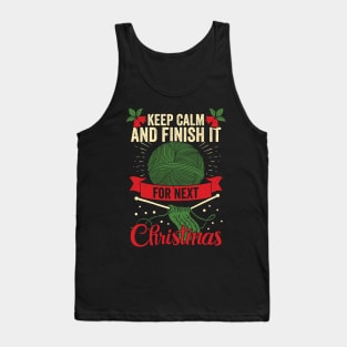 Funny Knitting Lover Christmas Knitter Gift Tank Top